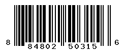 UPC barcode number 884802503156