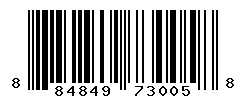 UPC barcode number 884849730058