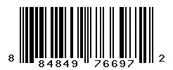 UPC barcode 884849766972