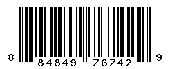 UPC barcode 884849767429