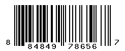 UPC barcode number 884849786567