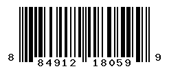 UPC barcode number 884912180599
