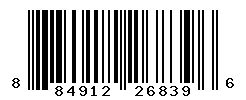 UPC barcode number 884912268396