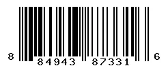 UPC barcode 884943873316