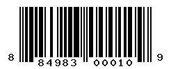 UPC barcode number 884983000109