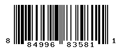 UPC barcode number 884996835811