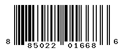 UPC barcode number 885022016686