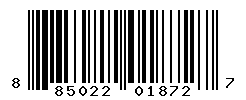 UPC barcode number 885022018727