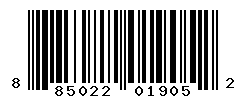 UPC barcode number 885022019052