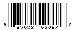 UPC barcode number 885022020676