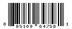 UPC barcode number 885109647581