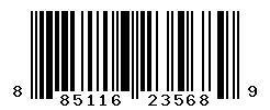 UPC barcode number 885116235689