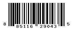 UPC barcode number 885116290435