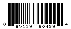 UPC barcode number 885119604994