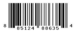 UPC barcode number 885124886354