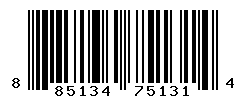 UPC barcode number 885134751314