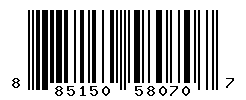 UPC barcode number 885150580707