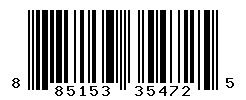 UPC barcode number 885153354725