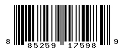 UPC barcode 885259175989