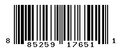 UPC barcode 885259176511