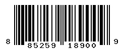 UPC barcode 885259189009