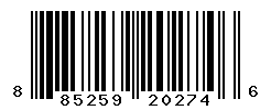 UPC barcode number 885259202746