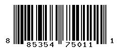 UPC barcode number 885354750111