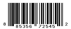 UPC barcode number 885356725452