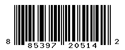 UPC barcode number 885397205142