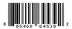 UPC barcode number 885400645392