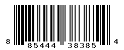 UPC barcode number 885444383854