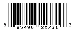 UPC barcode 885496207313