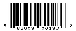 UPC barcode number 885609001937