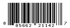 UPC barcode number 885662211427