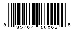 UPC barcode number 885707160055