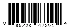 UPC barcode 885720473514