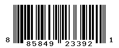 UPC barcode number 885849233921