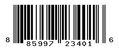 UPC barcode number 885997234016