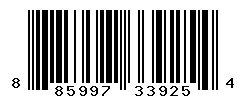 UPC barcode number 885997339254