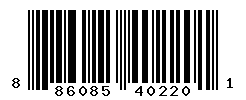 UPC barcode number 886085402201