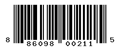 UPC barcode 886098002115