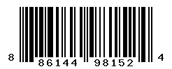 UPC barcode number 886144981524