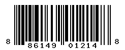 UPC barcode number 886149012148