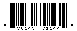 UPC barcode 886149311449