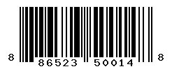 UPC barcode 886523500148