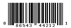 UPC barcode number 886543442121