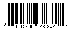 UPC barcode number 886548700547