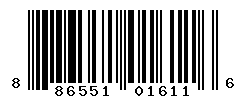 UPC barcode number 886551016116