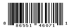 upc 886551460711 barcode image