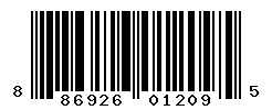 UPC barcode number 886926012095